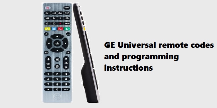 GE universal remote codes and programming steps