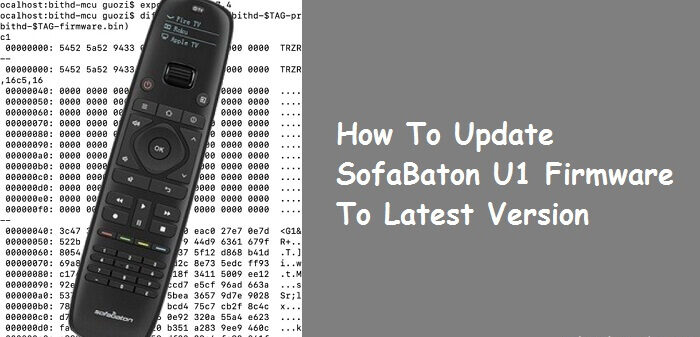 How to update Sofabaton U1 firmware